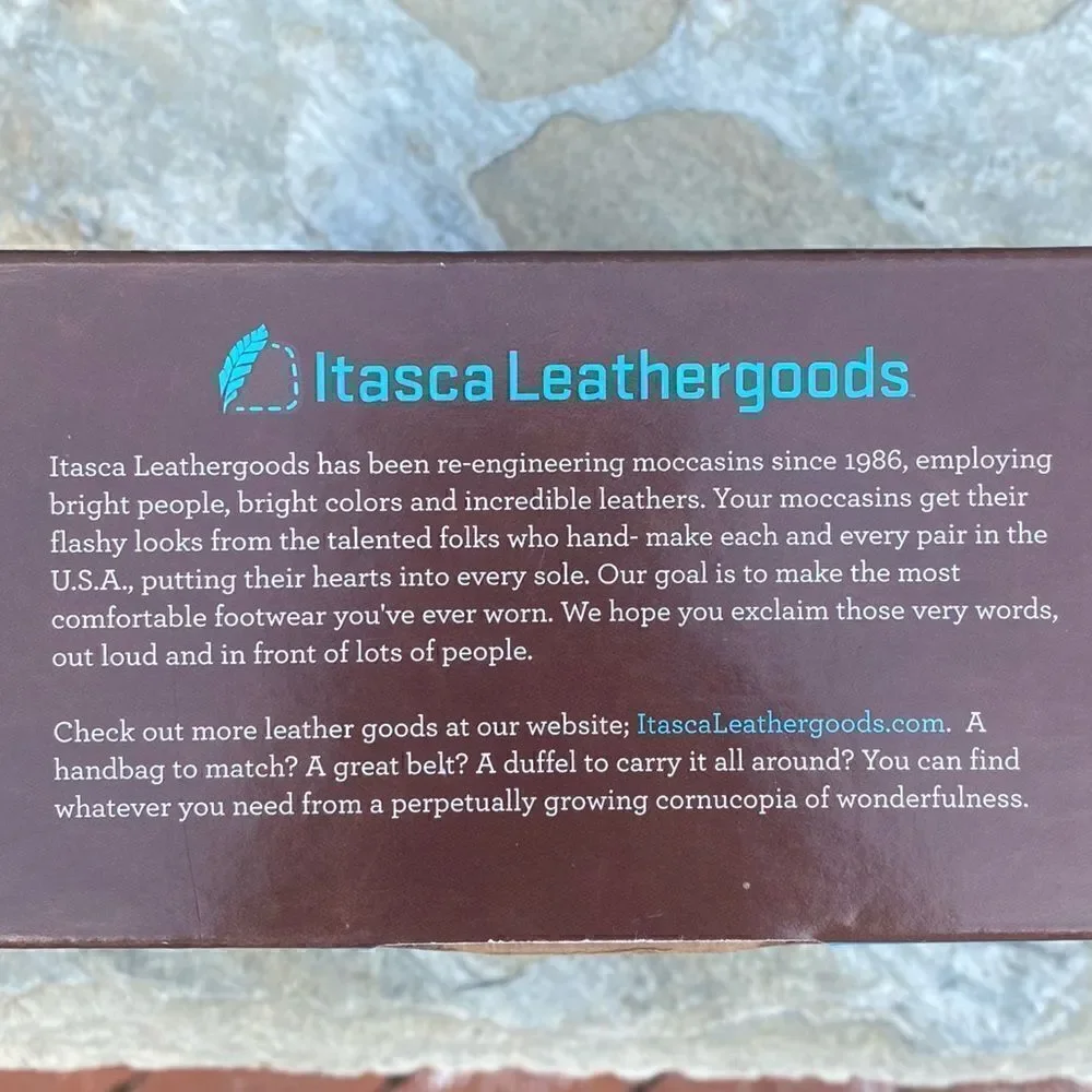 Itasca Leathergoods Baby/Infant Wapsi 'Meow' Leopard Moccasin/Shoes. Large. NWOT